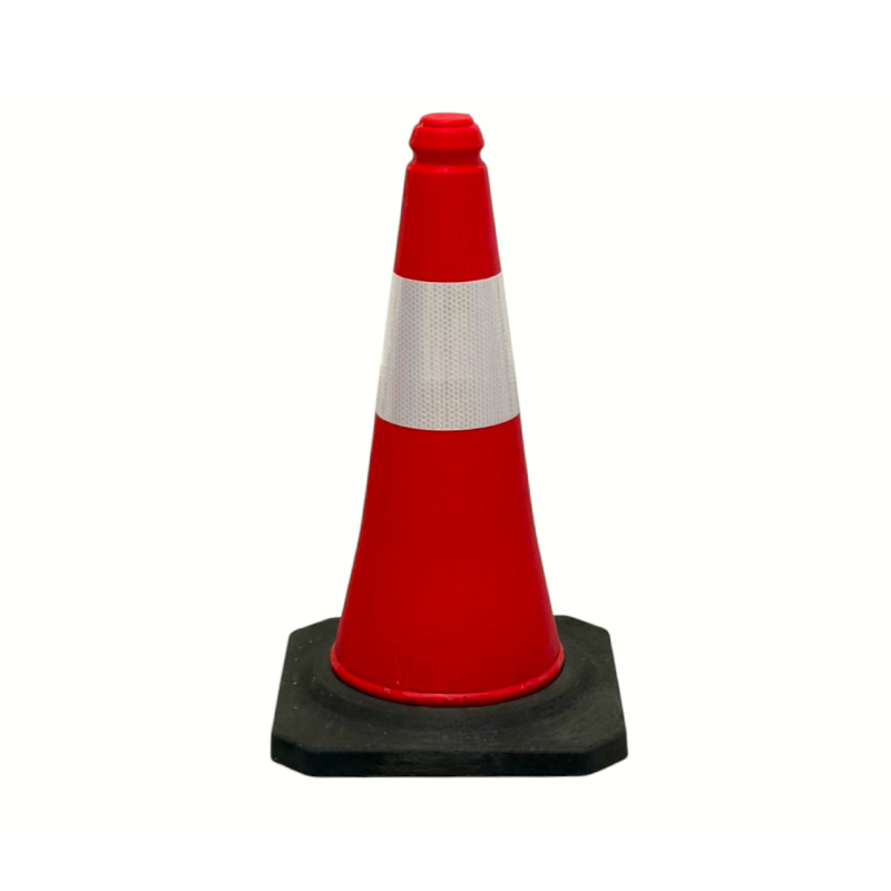 50/75/100 cm høysynt PE-reflekterende trafikksikkerhetskjegle for veistyring