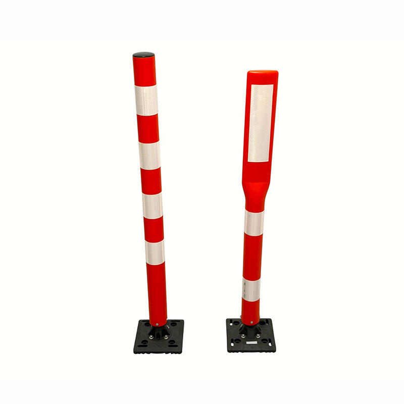 Overflatemontert trafikkavgrensningsstolpe med nedskrubar base Overflatemontert trafikkavgrensningsstolpe med nedskrubar base