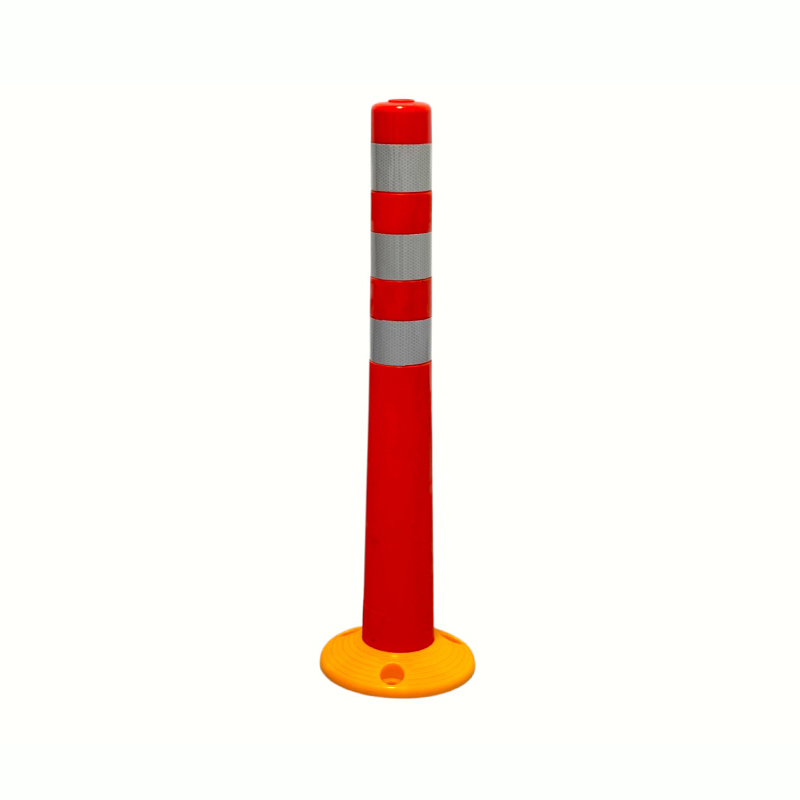 Fleksibel PVC-avgrensningsstolpe med reflekterende krager
