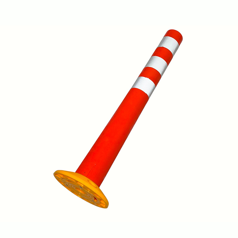 Fleksibel PVC-avgrensningsstolpe med reflekterende krager