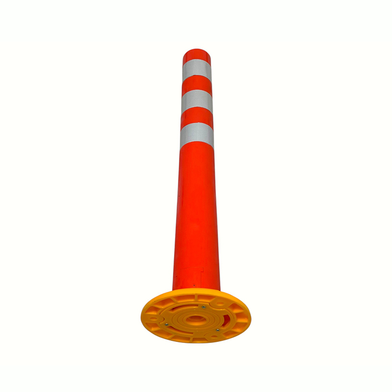 Fleksibel PVC-avgrensningsstolpe med reflekterende krager