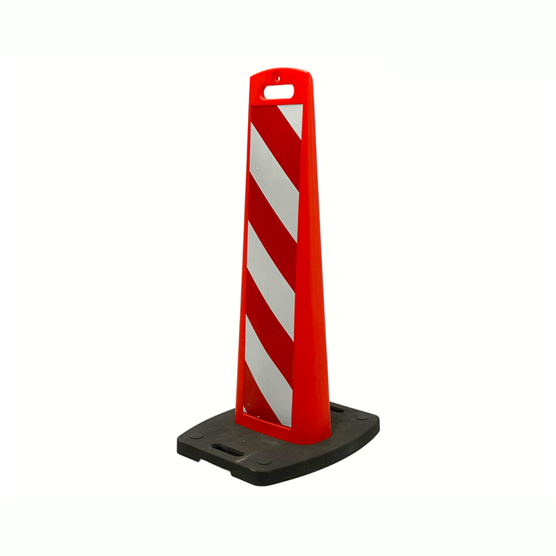 Heavy-Duty Traffic Delineator Panel med vektet resirkulert gummibase