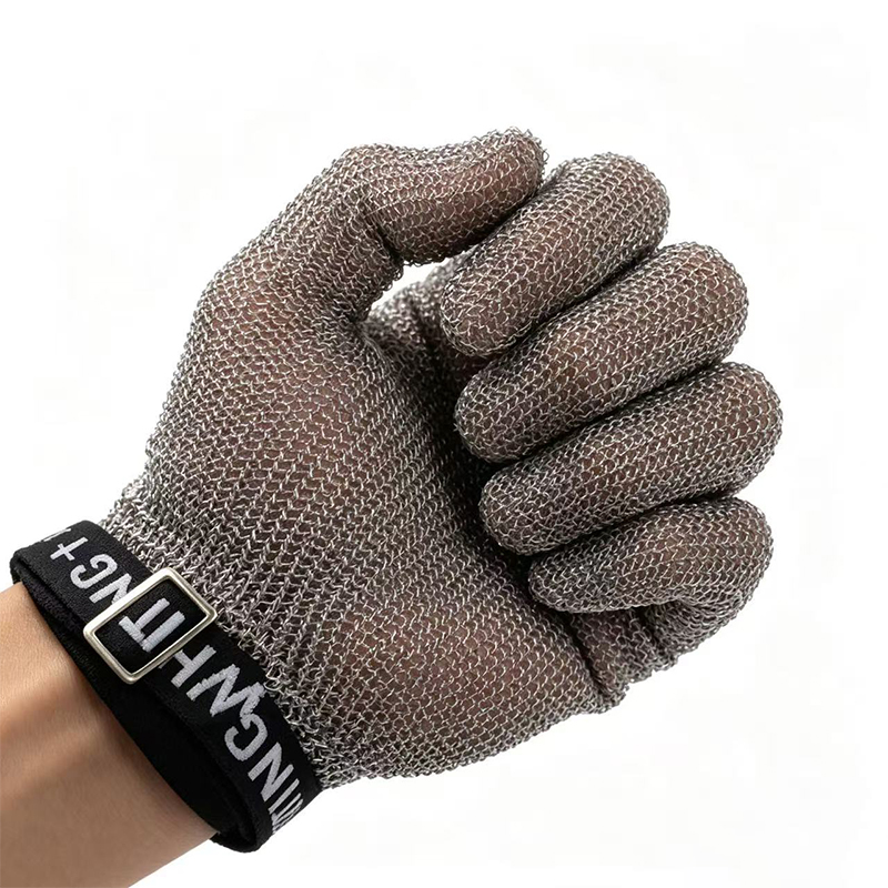 Rustfritt stål Ring Mesh Anti Cutting hansker