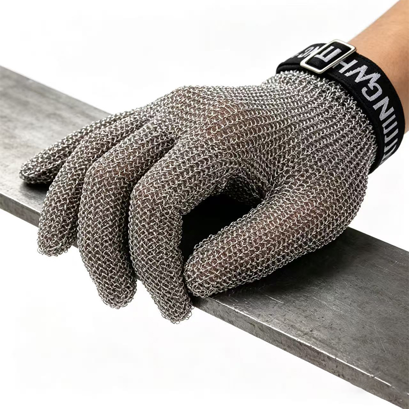 Rustfritt stål Ring Mesh Anti Cutting hansker