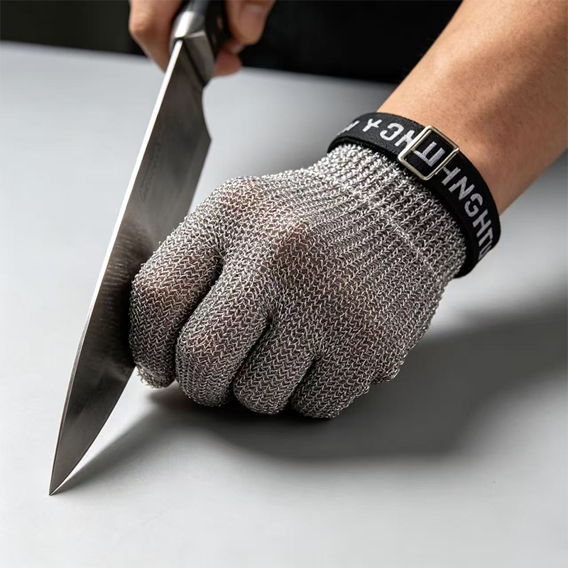 Rustfritt stål Ring Mesh Anti Cutting hansker