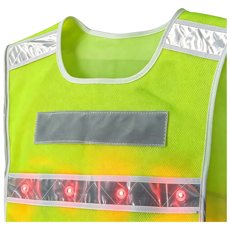 Aktiv belyst LED-reflekterende sikkerhetsvest
